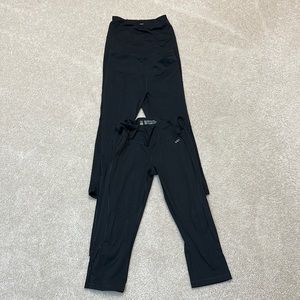 Lot of 3 black VSX leggings cropped and full length